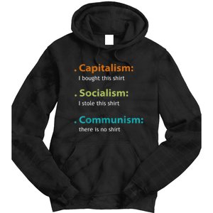 Capitalism Socialism Communism Libertarian Economics Freedom Tie Dye Hoodie