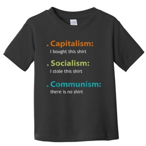 Capitalism Socialism Communism Libertarian Economics Freedom Toddler T-Shirt