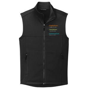 Capitalism Socialism Communism Libertarian Economics Freedom Collective Smooth Fleece Vest