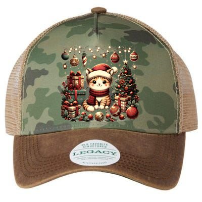 Cute Santa Cat With Christmas Stuff Legacy Tie Dye Trucker Hat