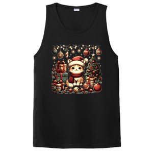 Cute Santa Cat With Christmas Stuff PosiCharge Competitor Tank