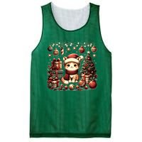 Cute Santa Cat With Christmas Stuff Mesh Reversible Basketball Jersey Tank