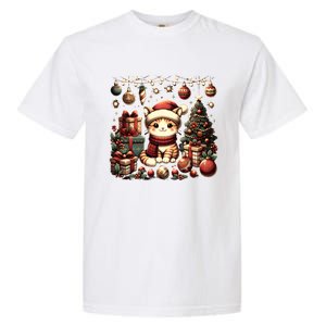 Cute Santa Cat With Christmas Stuff Garment-Dyed Heavyweight T-Shirt