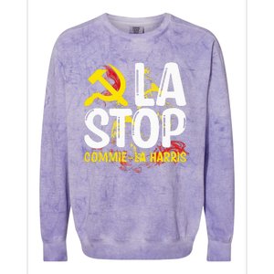 Commiela Stop Commiela Harris Stop Kamala Trump 2024 Colorblast Crewneck Sweatshirt