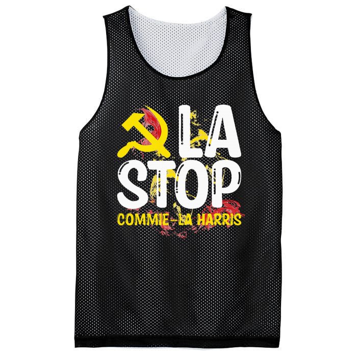 Commiela Stop Commiela Harris Stop Kamala Trump 2024 Mesh Reversible Basketball Jersey Tank