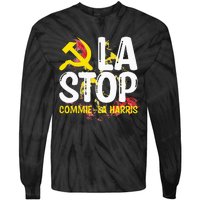 Commiela Stop Commiela Harris Stop Kamala Trump 2024 Tie-Dye Long Sleeve Shirt