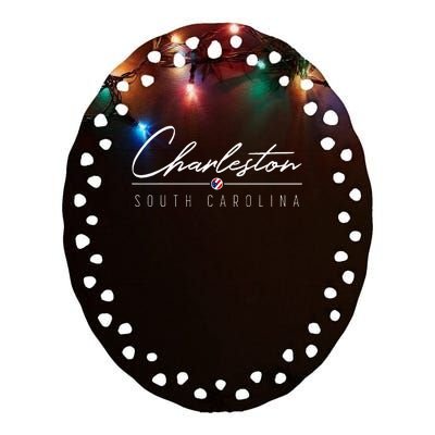 Charleston Sc Ceramic Oval Ornament