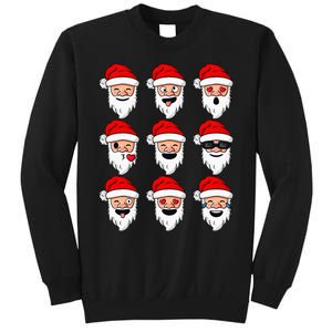 Christmas Santa Claus Funny Faces xmas Sweatshirt