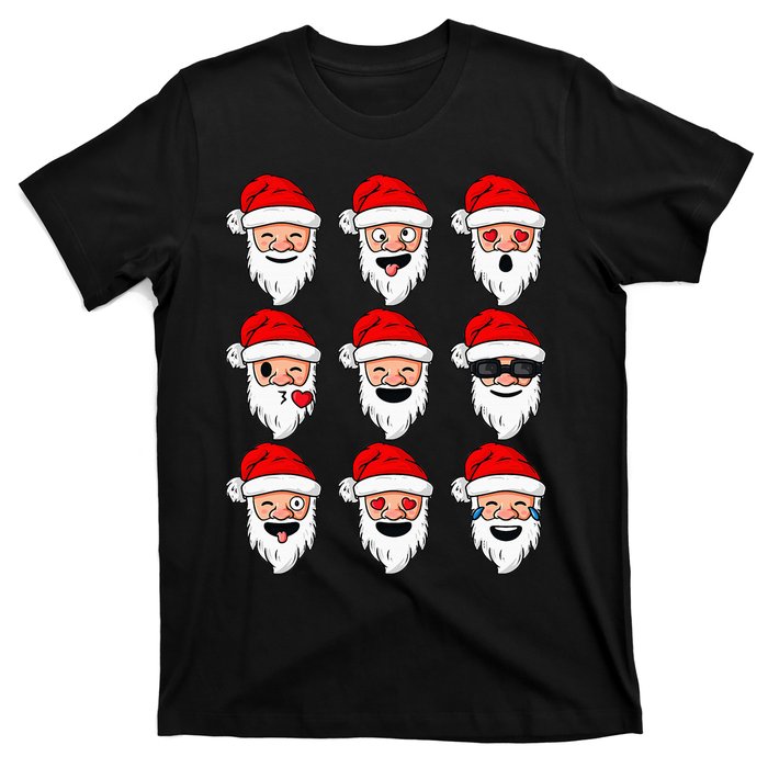 Christmas Santa Claus Funny Faces xmas T-Shirt