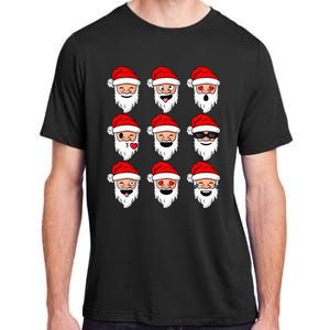 Christmas Santa Claus Funny Faces xmas Adult ChromaSoft Performance T-Shirt