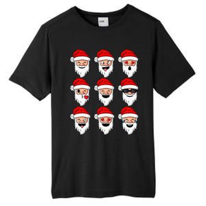 Christmas Santa Claus Funny Faces xmas Tall Fusion ChromaSoft Performance T-Shirt