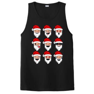 Christmas Santa Claus Funny Faces xmas PosiCharge Competitor Tank