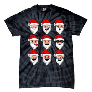 Christmas Santa Claus Funny Faces xmas Tie-Dye T-Shirt