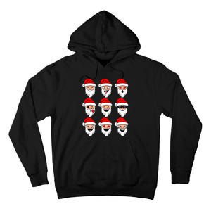 Christmas Santa Claus Funny Faces xmas Tall Hoodie