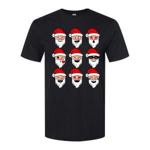 Christmas Santa Claus Funny Faces xmas Softstyle CVC T-Shirt