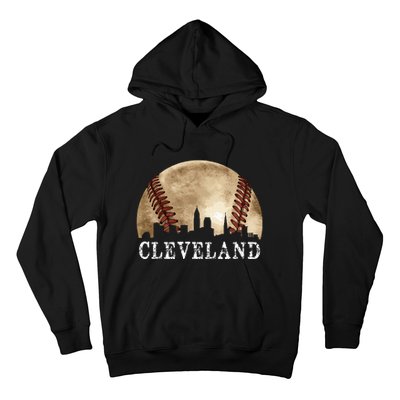 Cleveland Skyline City Vintage Baseball Lover Hoodie