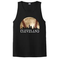 Cleveland Skyline City Vintage Baseball Lover PosiCharge Competitor Tank