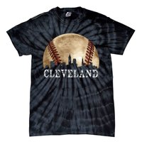 Cleveland Skyline City Vintage Baseball Lover Tie-Dye T-Shirt