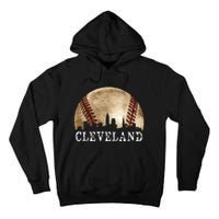 Cleveland Skyline City Vintage Baseball Lover Tall Hoodie