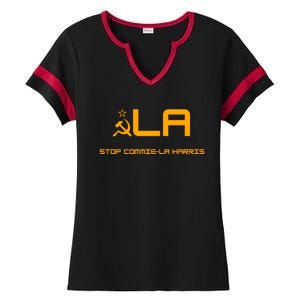 Commiela Stop Commiela Harris Stop Kamala Trump 2024 Ladies Halftime Notch Neck Tee