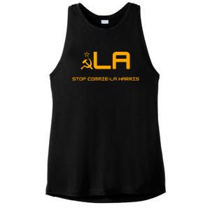 Commiela Stop Commiela Harris Stop Kamala Trump 2024 Ladies PosiCharge Tri-Blend Wicking Tank