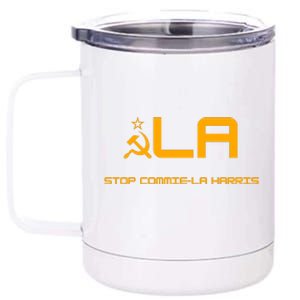 Commiela Stop Commiela Harris Stop Kamala Trump 2024 12 oz Stainless Steel Tumbler Cup