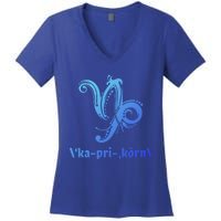 Cool Saying Capricorn Horoscope Zodiac Sign Esotericism Gift Women's V-Neck T-Shirt