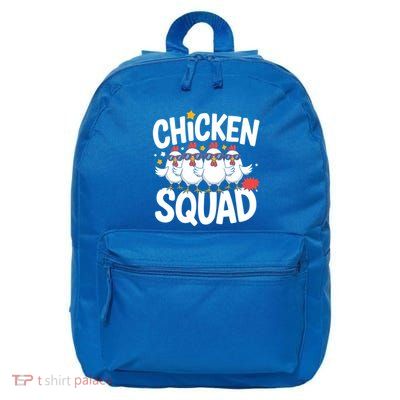 Chicken Squad Cool Sunglases Chicken Farm Cute Gift 16 in Basic Backpack
