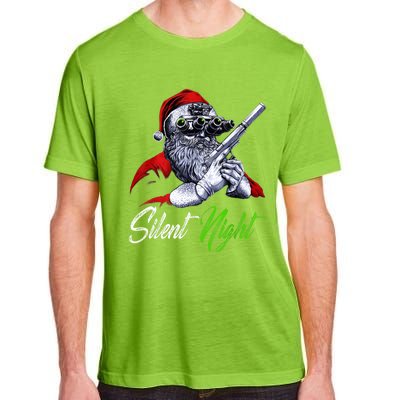 Christmas Santa Claus Guns Silent Night Santa Adult ChromaSoft Performance T-Shirt