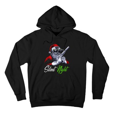 Christmas Santa Claus Guns Silent Night Santa Hoodie