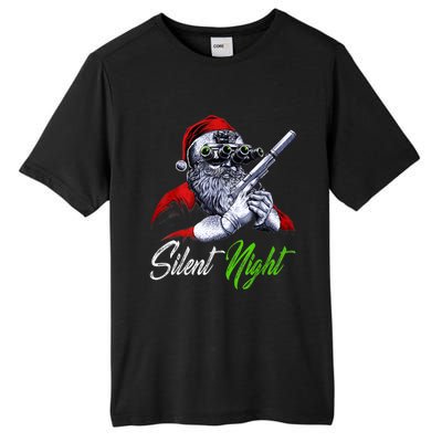 Christmas Santa Claus Guns Silent Night Santa Tall Fusion ChromaSoft Performance T-Shirt