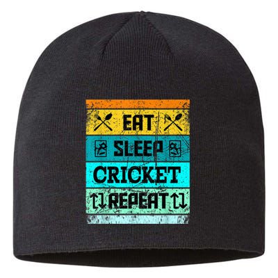 Cricket Sport Cricket Team Eat Sleep Cricket Jersey Sustainable Beanie