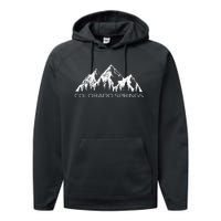 Colorado Springs Colorado Mountain Souvenir Gift Performance Fleece Hoodie