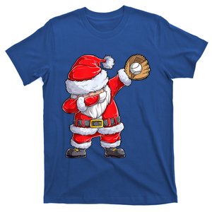 Christmas Santa Claus Baseball Catcher Xmas Gift T-Shirt