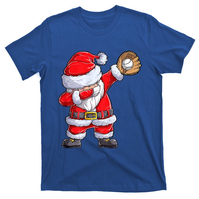 Christmas Santa Claus Baseball Catcher Xmas Gift T-Shirt