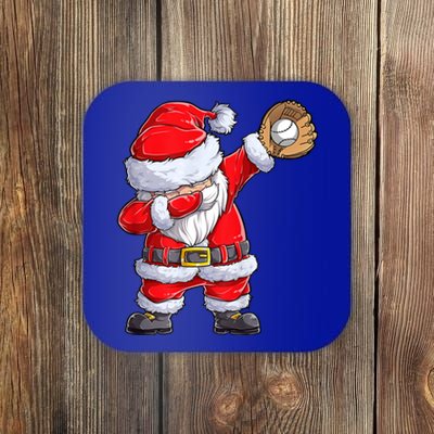 Christmas Santa Claus Baseball Catcher Xmas Gift Coaster