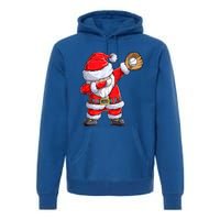 Christmas Santa Claus Baseball Catcher Xmas Gift Premium Hoodie