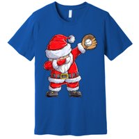 Christmas Santa Claus Baseball Catcher Xmas Gift Premium T-Shirt