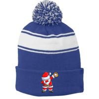 Christmas Santa Claus Baseball Catcher Xmas Gift Stripe Pom Pom Beanie