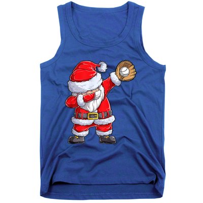 Christmas Santa Claus Baseball Catcher Xmas Gift Tank Top