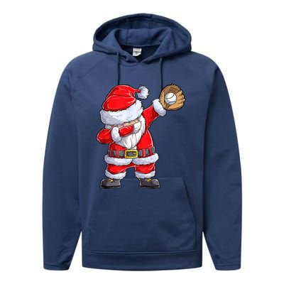 Christmas Santa Claus Baseball Catcher Xmas Gift Performance Fleece Hoodie