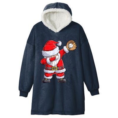 Christmas Santa Claus Baseball Catcher Xmas Gift Hooded Wearable Blanket