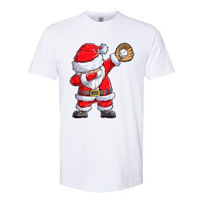 Christmas Santa Claus Baseball Catcher Xmas Gift Softstyle CVC T-Shirt