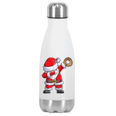 Christmas Santa Claus Baseball Catcher Xmas Gift Stainless Steel Insulated Water Bottle