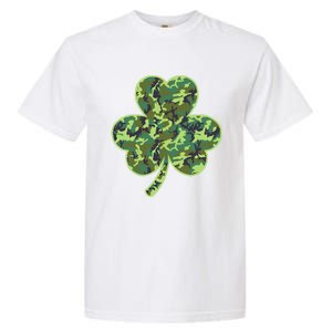 Camo Shamrock Camouflage Hunt St Patrick's Good Luck Hunting Gift Garment-Dyed Heavyweight T-Shirt