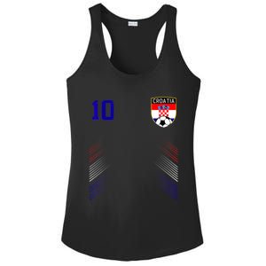 Croatia Soccer Croatian Football Retro 10 Jersey Ladies PosiCharge Competitor Racerback Tank