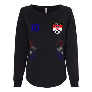 Croatia Soccer Croatian Football Retro 10 Jersey Womens California Wash Sweatshirt