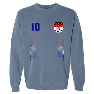 Croatia Soccer Croatian Football Retro 10 Jersey Garment-Dyed Sweatshirt