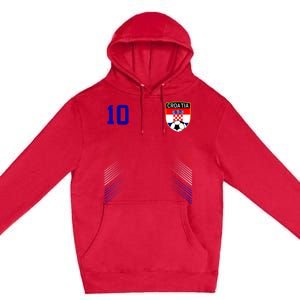 Croatia Soccer Croatian Football Retro 10 Jersey Premium Pullover Hoodie