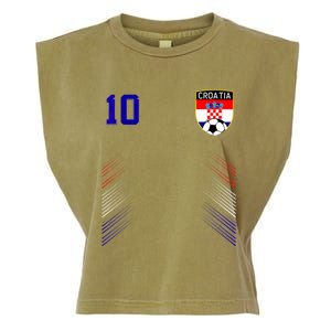 Croatia Soccer Croatian Football Retro 10 Jersey Garment-Dyed Women's Muscle Tee